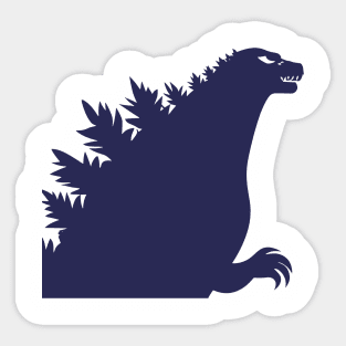 Godzilla silhouette Sticker